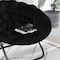 Flash Furniture BlackBlack Faux Fur Folding Saucer Chair FV-FMC-025-BK-BK-GG - alternate 5
